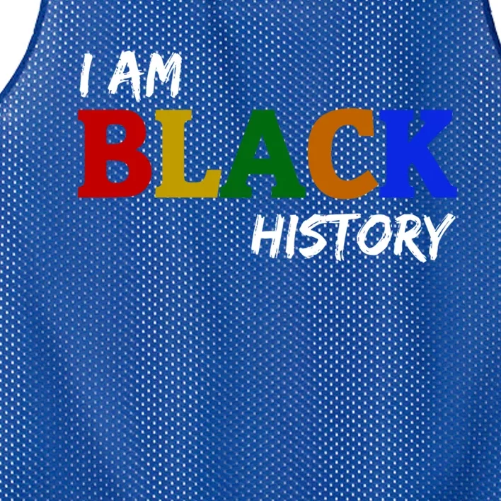 I Am Black History Gift Mesh Reversible Basketball Jersey Tank