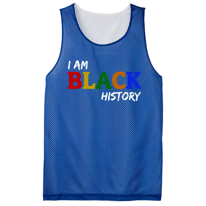 I Am Black History Gift Mesh Reversible Basketball Jersey Tank