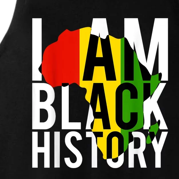 I Am Black History Black History Month & Pride Gift Ladies Tri-Blend Wicking Tank