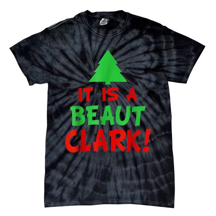 It's A Beaut Clark Christmas Tree Tie-Dye T-Shirt