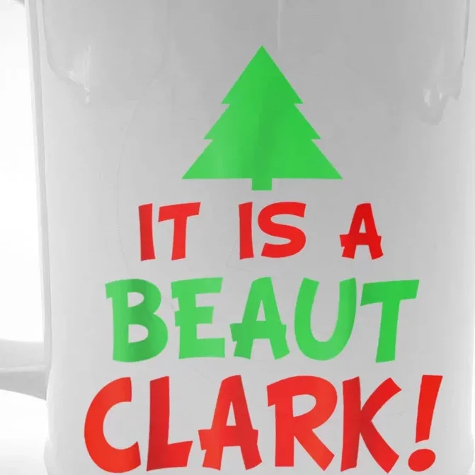 It's A Beaut Clark Christmas Tree Front & Back Beer Stein