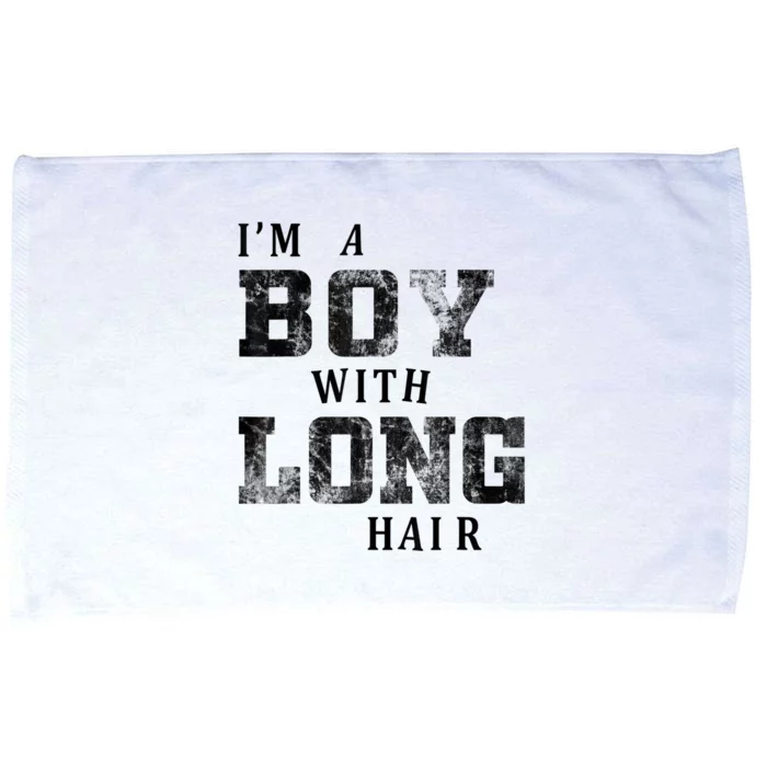 I'm A Boy With Long Hair Funny Long Hair Boy Cool Microfiber Hand Towel