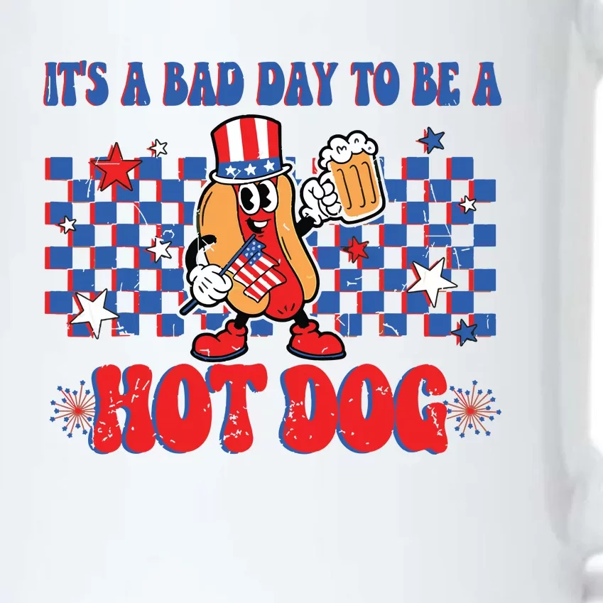 Its A Bad Day To Be A Hot Dog 4th Of July Fun Hotdog Lover Black Color Changing Mug