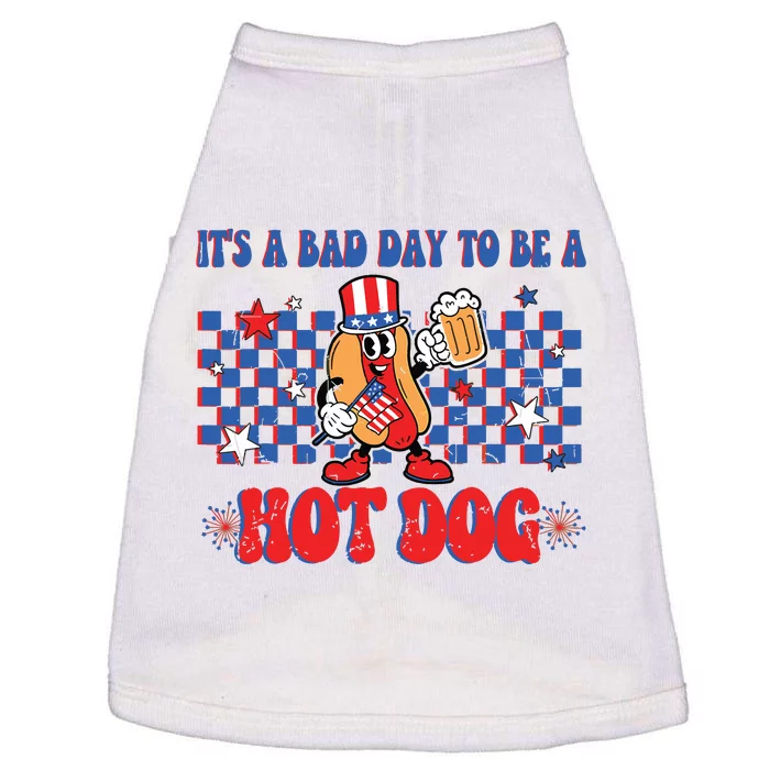 Its A Bad Day To Be A Hot Dog 4th Of July Fun Hotdog Lover Doggie Tank