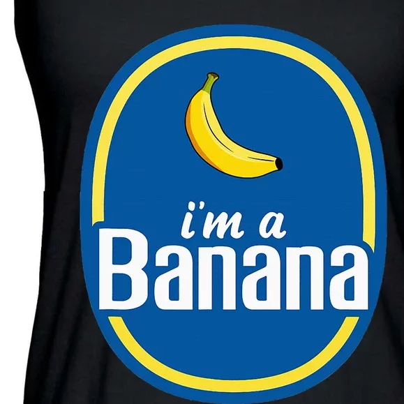 IM A Banana Costume Halloween Fruit Sticker Ladies Essential Flowy Tank