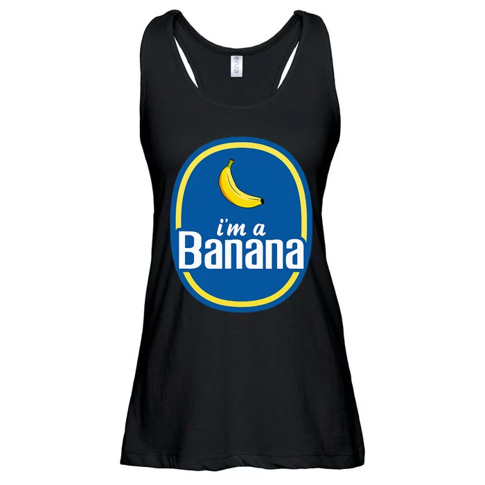 IM A Banana Costume Halloween Fruit Sticker Ladies Essential Flowy Tank