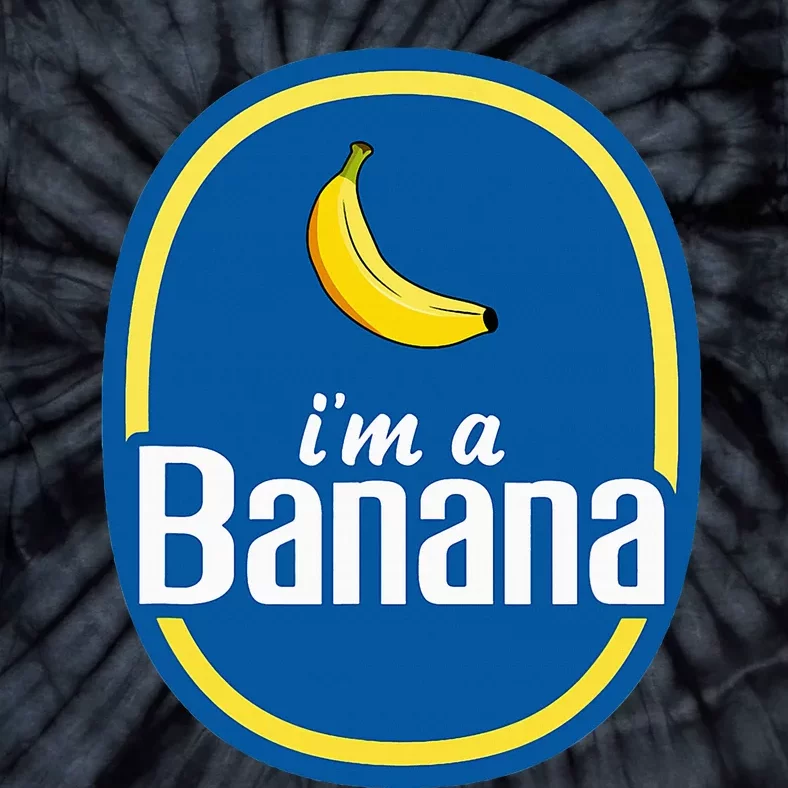 IM A Banana Costume Halloween Fruit Sticker Tie-Dye T-Shirt