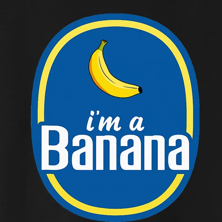 IM A Banana Costume Halloween Fruit Sticker Women's Crop Top Tee