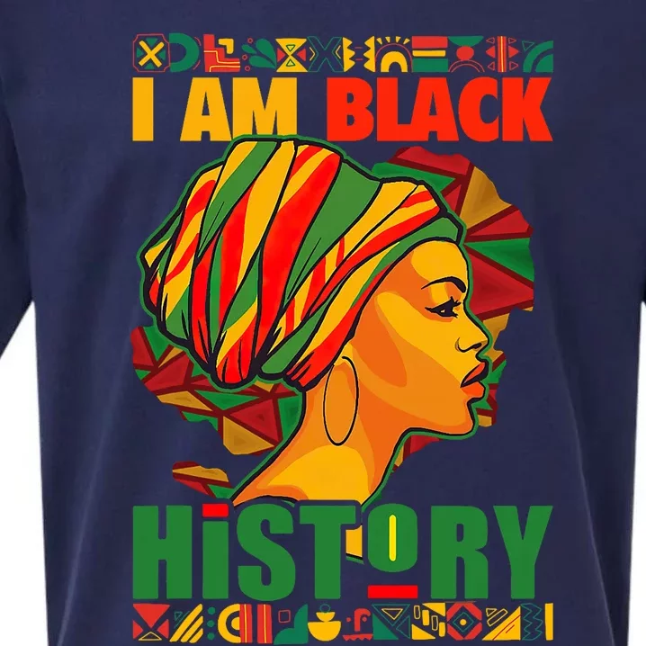 I Am Black History African American Black Pride Women Sueded Cloud Jersey T-Shirt