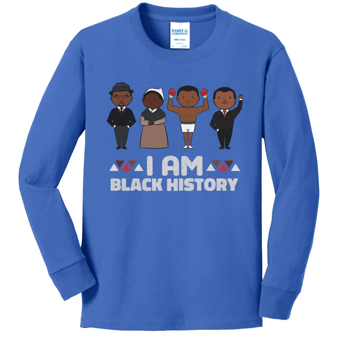 I Am Black History Future Melanin King Black Magic Gift Kids Long Sleeve Shirt