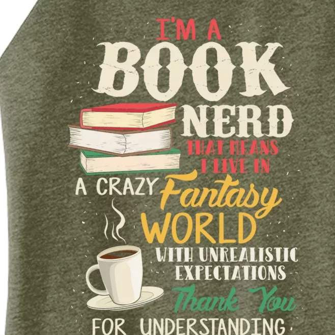 I'm a Book Nerd - Book Lover - Literature Women’s Perfect Tri Rocker Tank