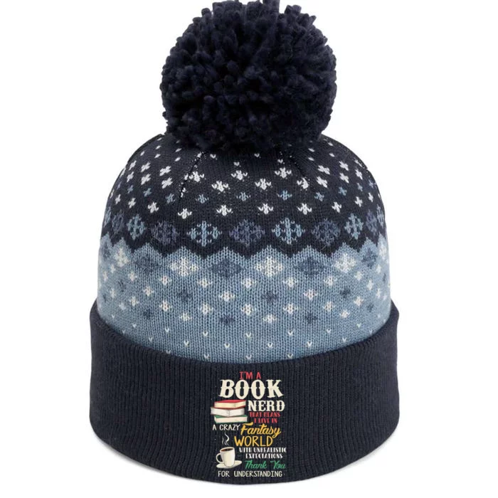 I'm a Book Nerd - Book Lover - Literature The Baniff Cuffed Pom Beanie