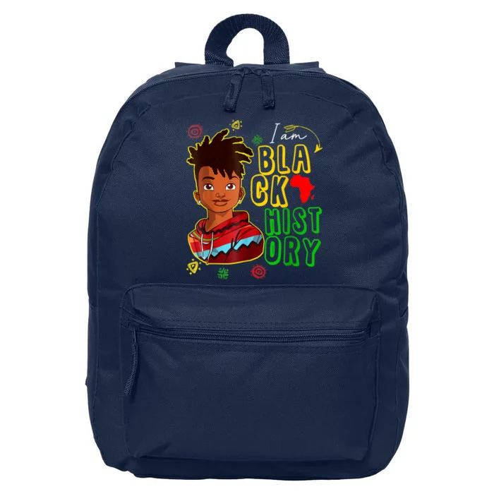 I Am Black History Month Black History Month African American Black 16 in Basic Backpack