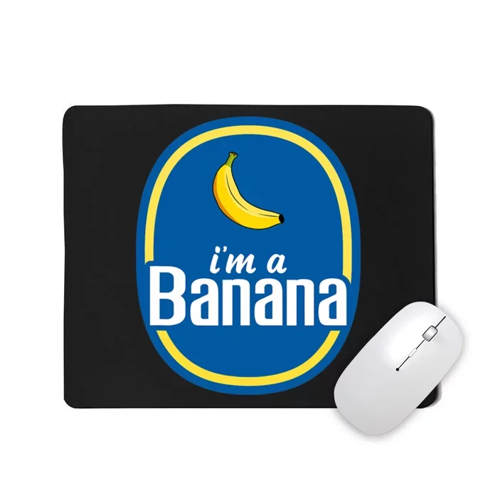 Im A Banana Costume Halloween Fruit Sticker Yellow Funny Mousepad