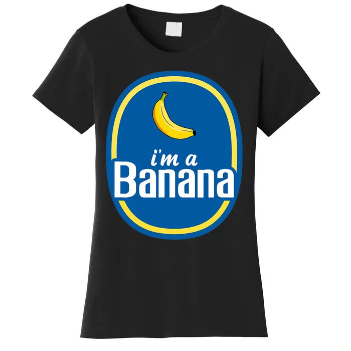 Im A Banana Costume Halloween Fruit Sticker Yellow Funny Women's T-Shirt