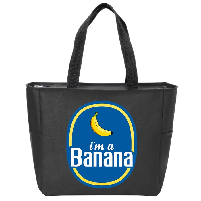 Im A Banana Costume Halloween Fruit Sticker Yellow Funny Zip Tote Bag