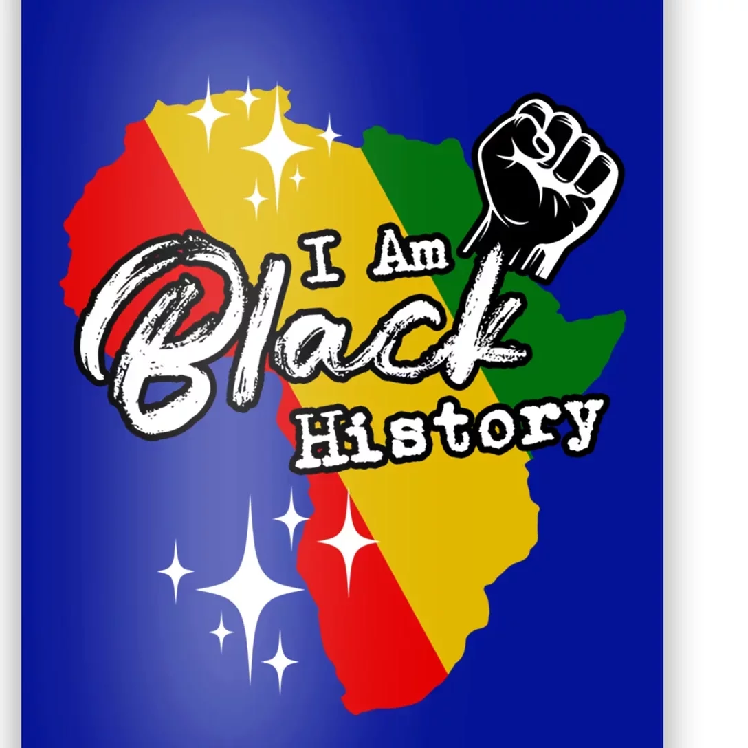 I Am Black History Map African Black History Gift Poster