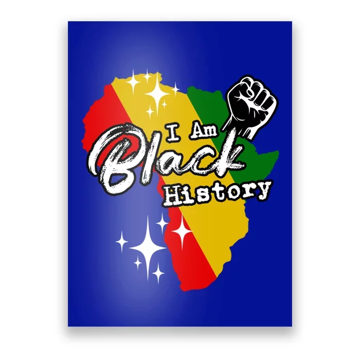 I Am Black History Map African Black History Gift Poster