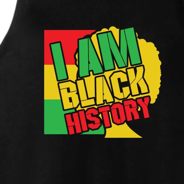 I Am Black History Month African American Pride Celebration Ladies Tri-Blend Wicking Tank