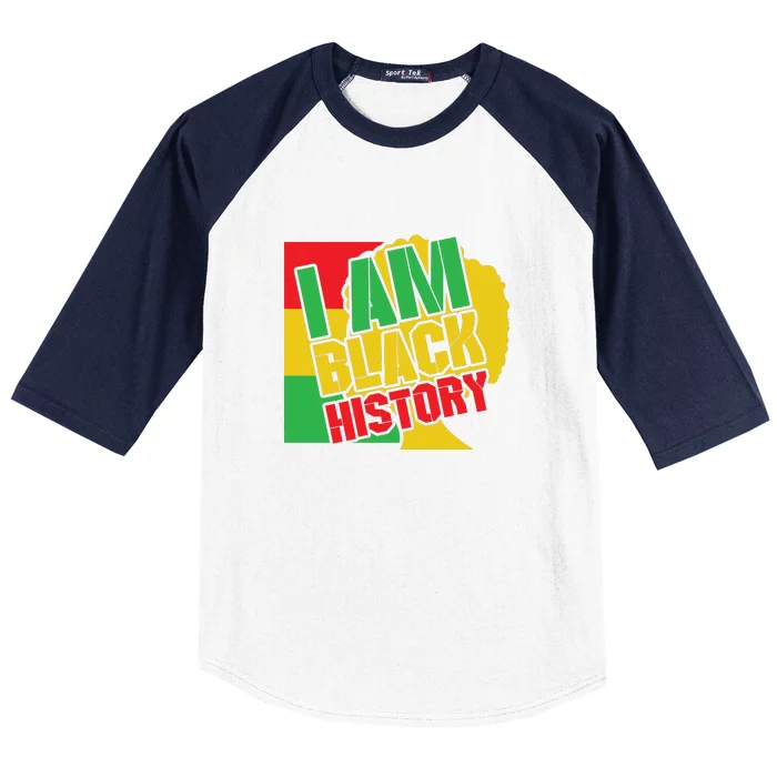 I Am Black History Month African American Pride Celebration Baseball Sleeve Shirt