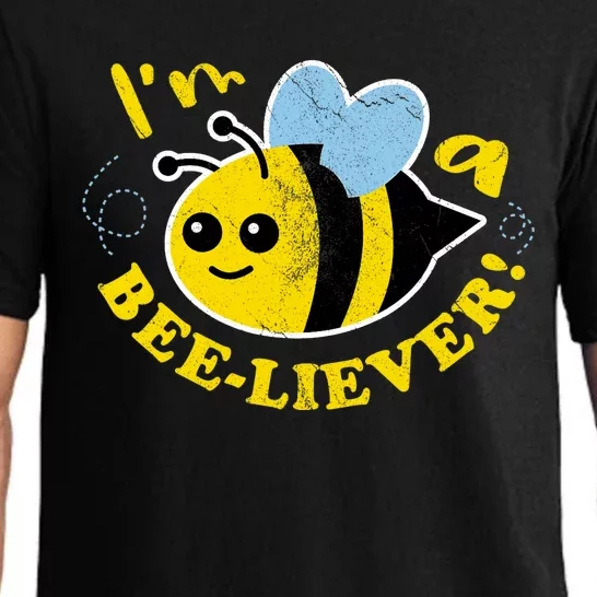 Im A BeeLiever! Cute Kawaii Honey Bee Lover Cartoon Pajama Set