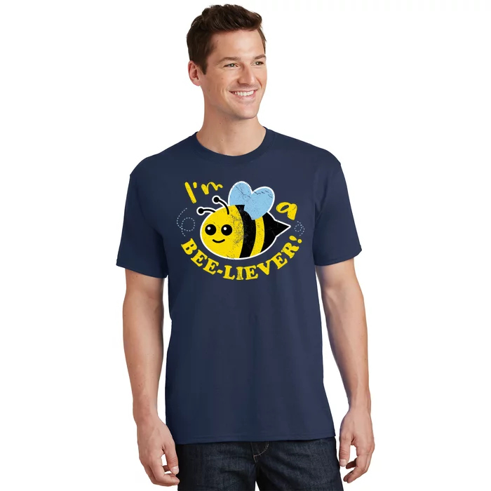 Im A BeeLiever! Cute Kawaii Honey Bee Lover Cartoon T-Shirt