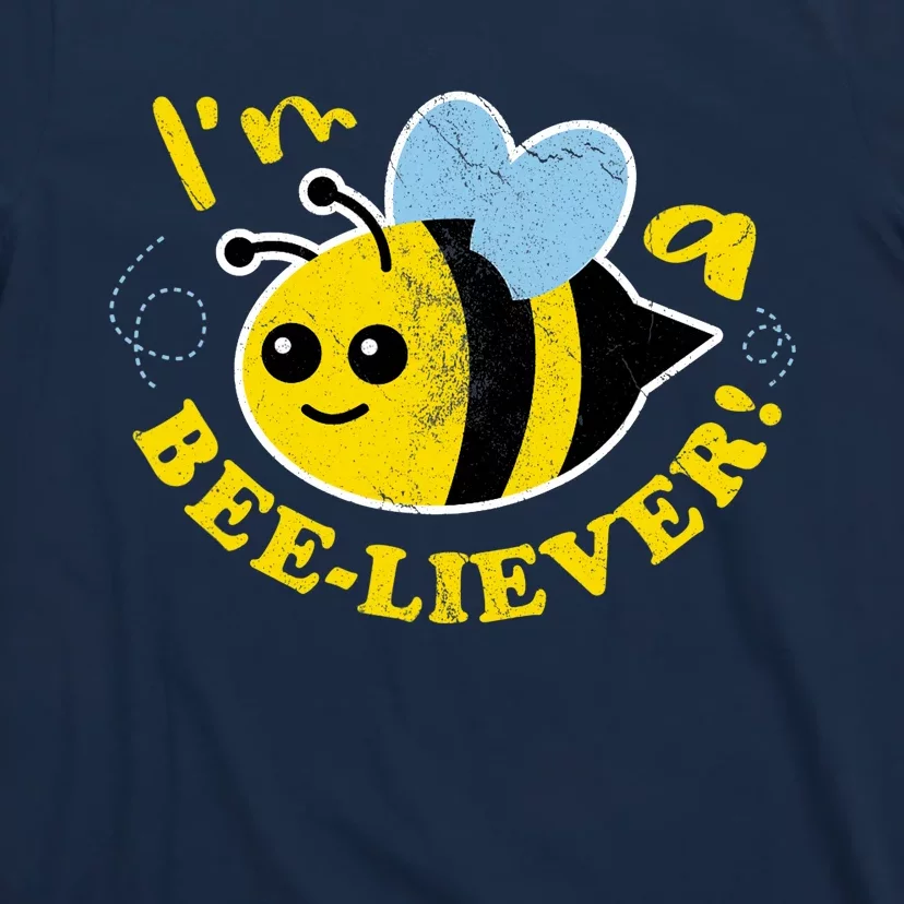 Im A BeeLiever! Cute Kawaii Honey Bee Lover Cartoon T-Shirt