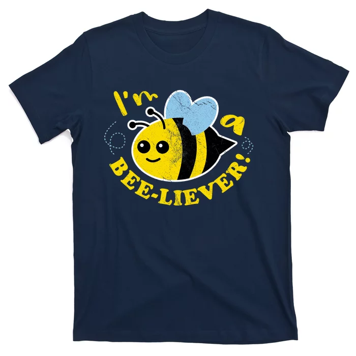 Im A BeeLiever! Cute Kawaii Honey Bee Lover Cartoon T-Shirt