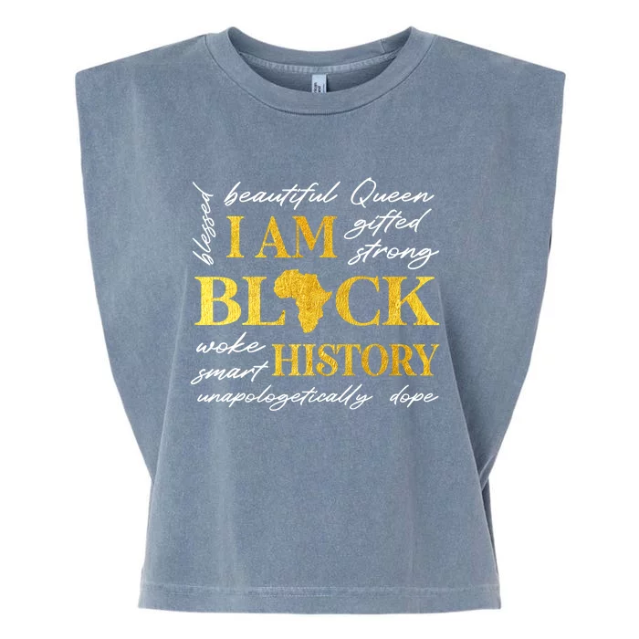 I Am Black History Month African American Garment-Dyed Women's Muscle Tee