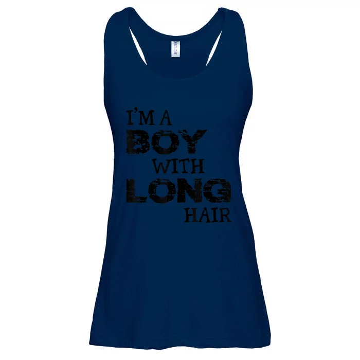 I'm A Boy With Long Hair Funny Cool Long Hair Ladies Essential Flowy Tank