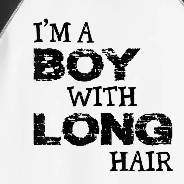 I'm A Boy With Long Hair Funny Cool Long Hair Toddler Fine Jersey T-Shirt