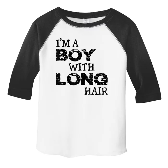 I'm A Boy With Long Hair Funny Cool Long Hair Toddler Fine Jersey T-Shirt