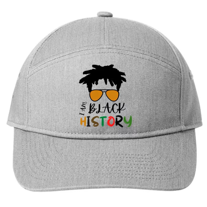 I Am Black History Month African American Sunglasses Gift 7-Panel Snapback Hat