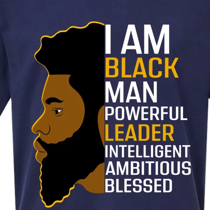 I Am Black Powerful Leader Black King African American Gift Sueded Cloud Jersey T-Shirt