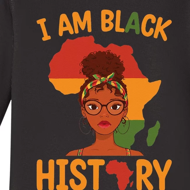 I Am Black History Mother's Day Juneteenth Independence Day Baby Long Sleeve Bodysuit