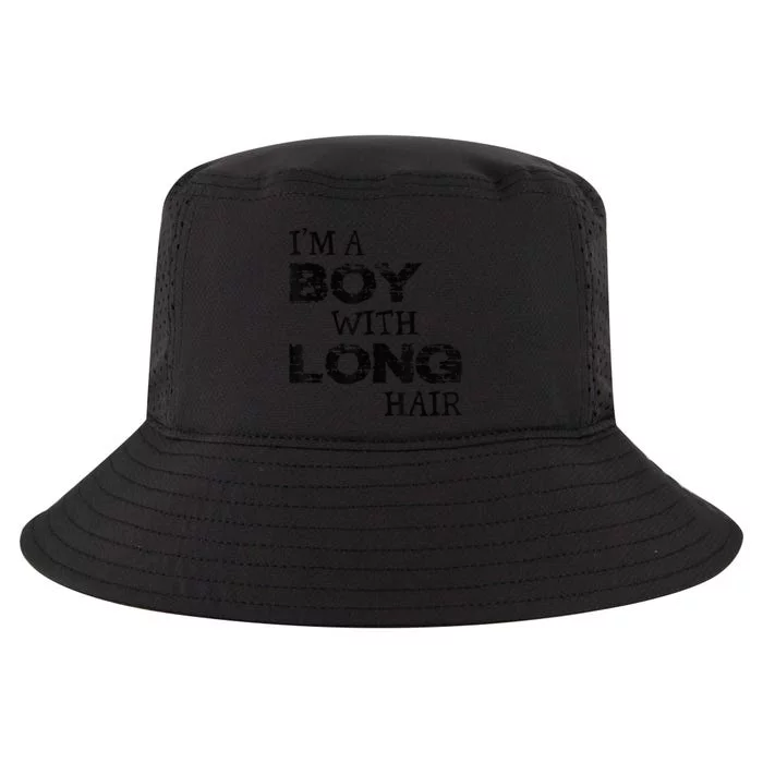 I'm A Boy With Long Hair Funny kid boy Cool Long Hair Cool Comfort Performance Bucket Hat