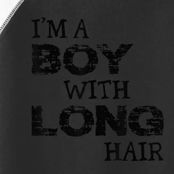 I'm A Boy With Long Hair Funny kid boy Cool Long Hair Toddler Fine Jersey T-Shirt