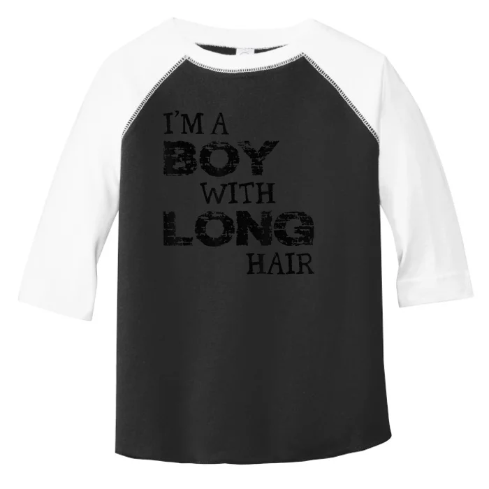 I'm A Boy With Long Hair Funny kid boy Cool Long Hair Toddler Fine Jersey T-Shirt