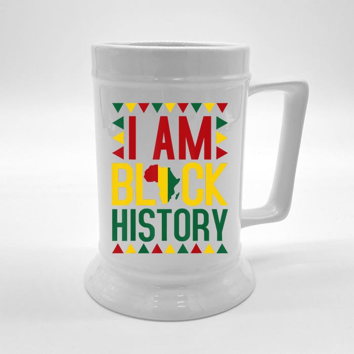 I Am Black History African American Black Pride Front & Back Beer Stein