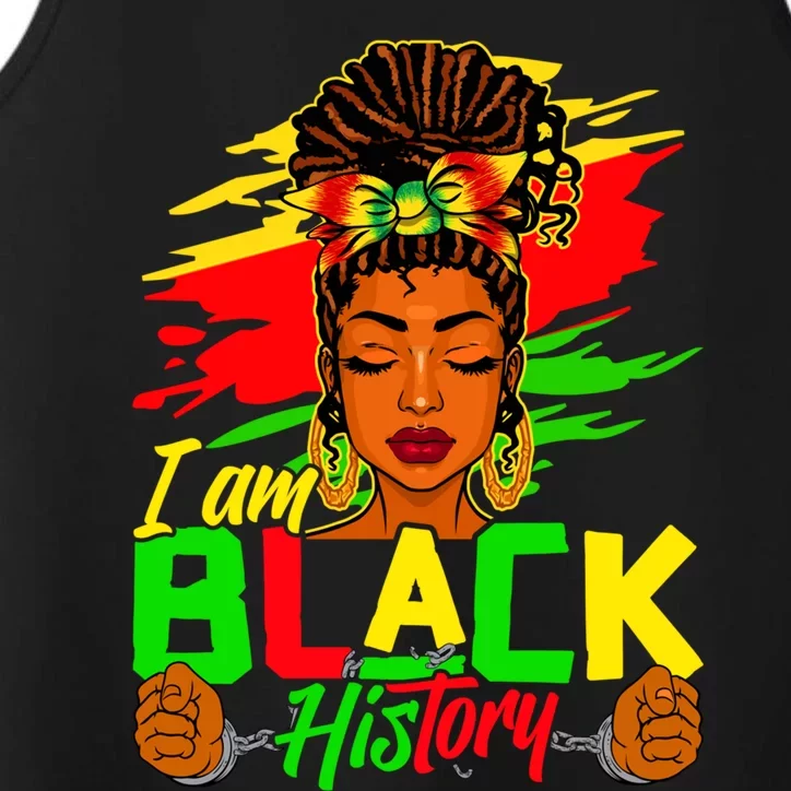 I Am Black History Month African American Juneteenth Gift Performance Tank