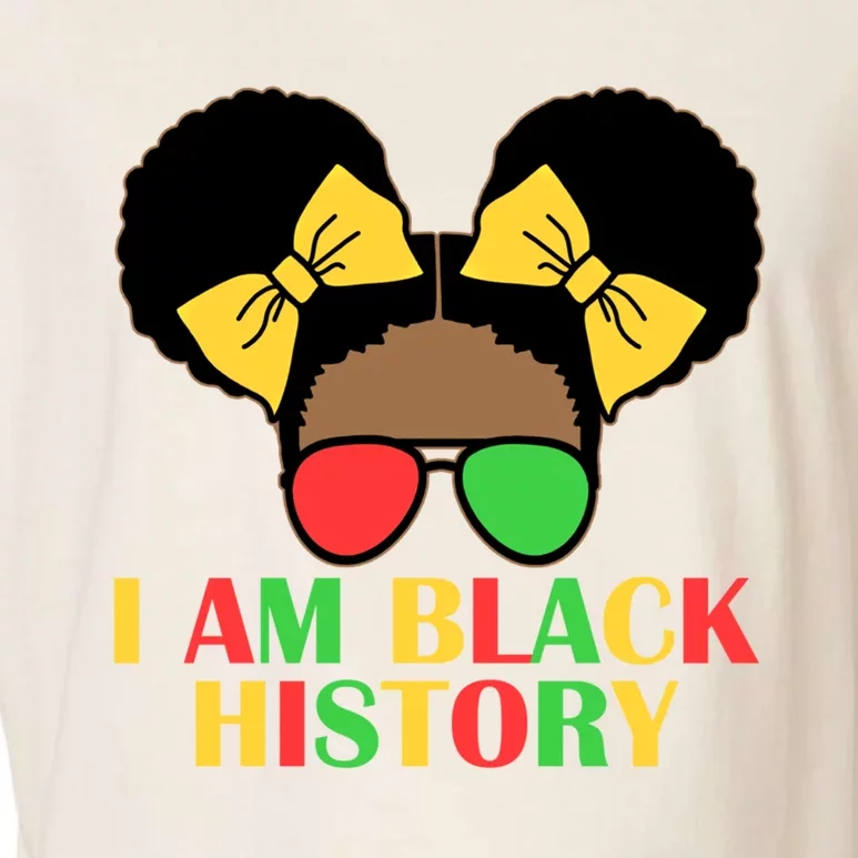 I Am Black History Month African Americans Afro Black Gift Garment-Dyed Women's Muscle Tee