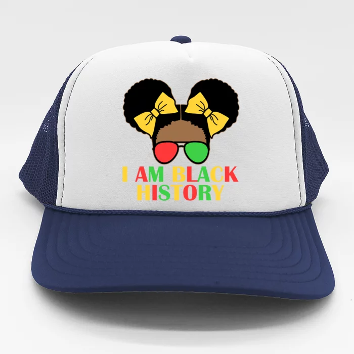 I Am Black History Month African Americans Afro Black Gift Trucker Hat