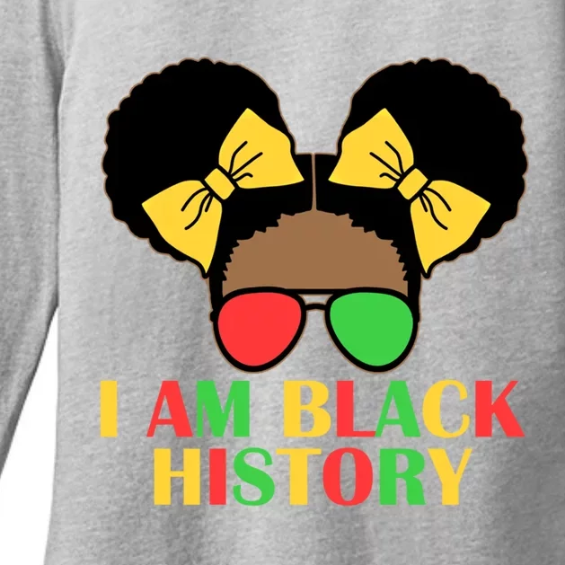 I Am Black History Month African Americans Afro Black Gift Womens CVC Long Sleeve Shirt