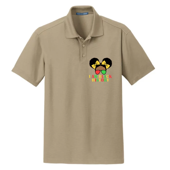 I Am Black History Month African Americans Afro Black Gift Dry Zone Grid Performance Polo