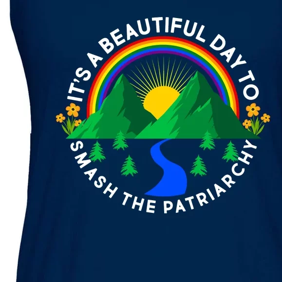 It's A Beautiful Day To Smash The Patriarchy Ladies Essential Flowy Tank