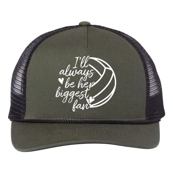 I'll Always Be Her Biggest Fan Volleyball Retro Rope Trucker Hat Cap