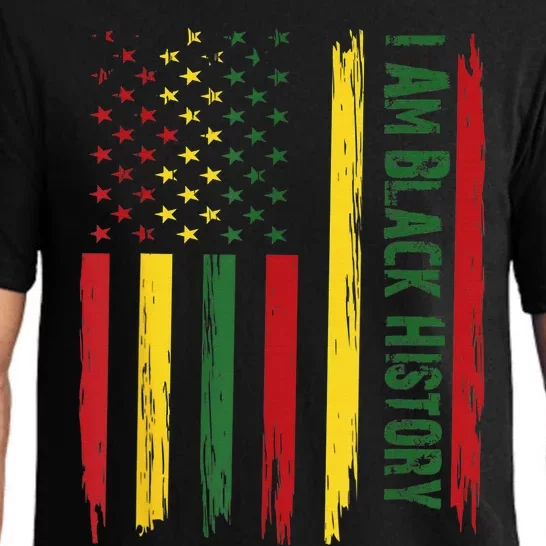 I Am Black History African American Flag Pajama Set