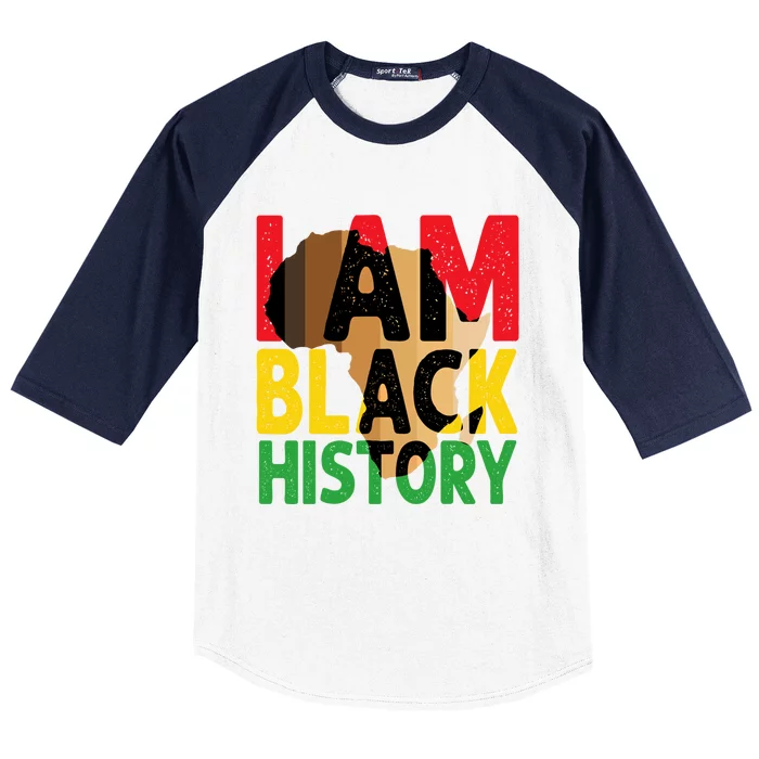 I Am Black History Month Celebration African American Pride Cool Gift Baseball Sleeve Shirt