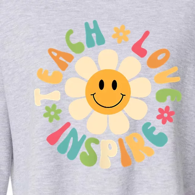 Its A Beautiful Day For Learning 2 Sided Teacher Life Book Cropped Pullover Crew