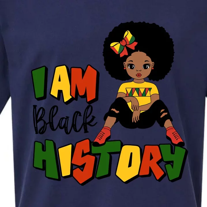 I Am Black History Month Black Melanin Gift Sueded Cloud Jersey T-Shirt